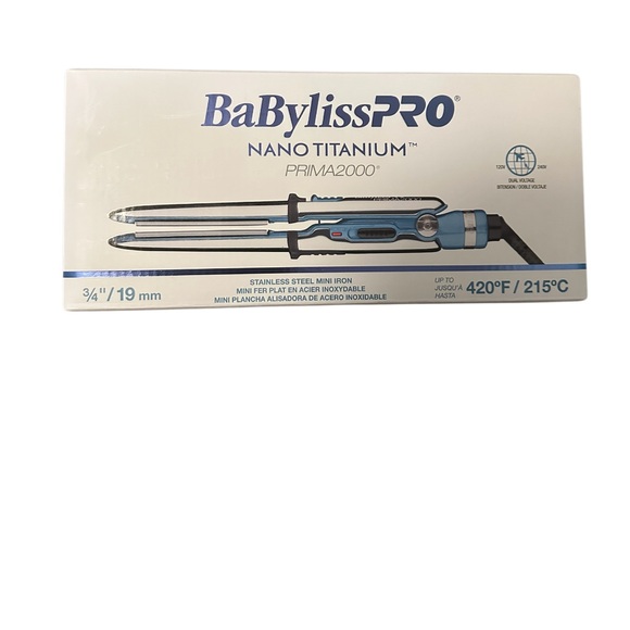 Babyliss Pro Nano Titanium Prima 2000 Flat Iron NIB 3/4 Inch - Picture 1 of 2